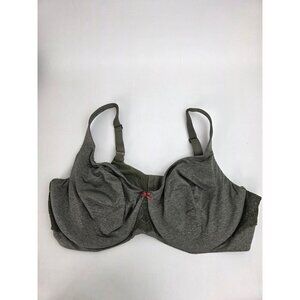 Cacique Gray Bra With Lace Accents Adjustable Straps & Supportive Design 44 DD